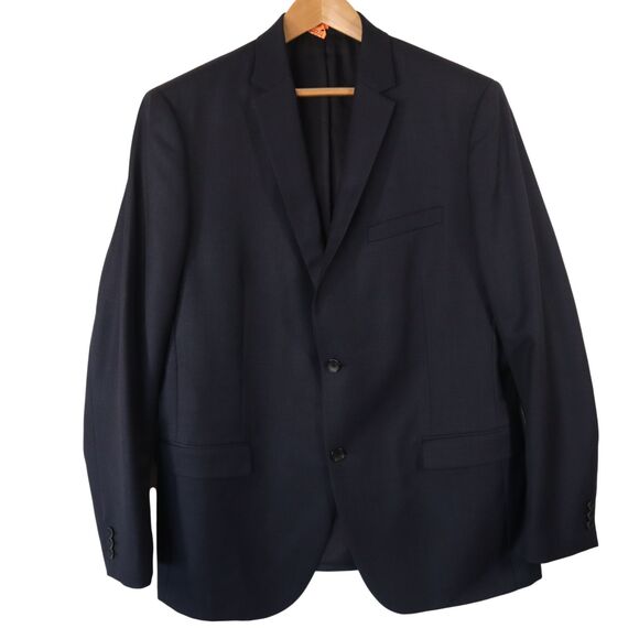 Theory Rodolf CF Georg Men's 46L Wool Blazer Sport Coat Jacket Two Button Navy